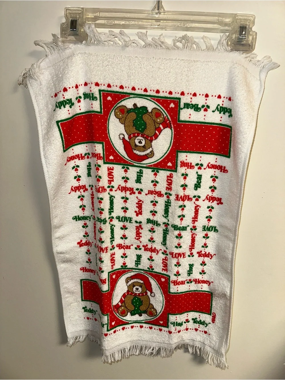 Vtg 6pc Cotton Christmas Kitchen Towel Lot